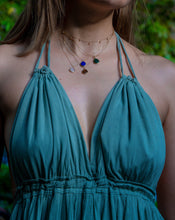 Load image into Gallery viewer, Green Agate Gemstone Pear Shape Gold Neckalce