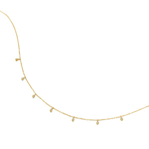 Classic Seven Diamond Drop Necklace