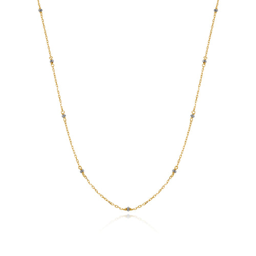Classic Diamond Beads Long Necklace 