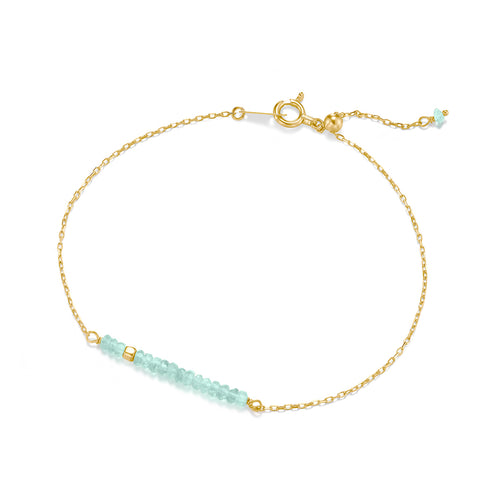 Classic Apatite Bracelet with Adjustable Chain