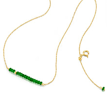 Load image into Gallery viewer, Classic Emerald Necklace with Adjustable Chain