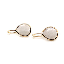 Load image into Gallery viewer, Labradorite Gemstone (Moonstone) Gold Earrings