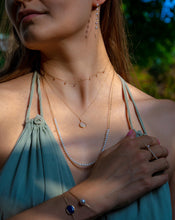 Load image into Gallery viewer, Labradorite Gemstone Pear Shape Gold Neckalce