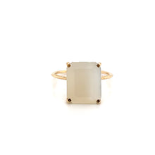 Load image into Gallery viewer, Labradorite Gemstone (MoonStone) Octagon Cut Gold Ring