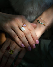 Load image into Gallery viewer, Lemon Quartz Ring Octagon Cut Gold Ring