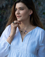 Load image into Gallery viewer, Green Agate Gemstone Pear Shape Gold Neckalce