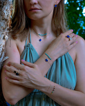 Load image into Gallery viewer, Magical Lapis Lazuli Gemstone Gold Earrings