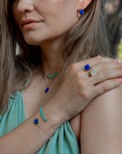 Load image into Gallery viewer, Magical Lapis Lazuli Gemstone Gold Earrings