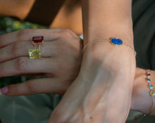 Load image into Gallery viewer, Lemon Quartz Ring Octagon Cut Gold Ring