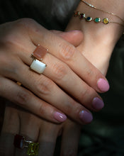 Load image into Gallery viewer, Orange MoonStone Gemstone Octagon Cut Gold Ring