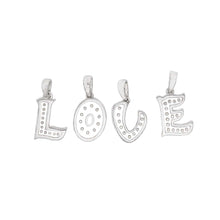 Load image into Gallery viewer, Floating Diamonds Charms Alphabet Letters Pendant