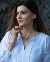 Load image into Gallery viewer, Smoky Quartz Gemstone Pear Shape Gold Neckalce