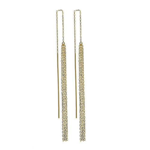 Tassel Gold Earrings 