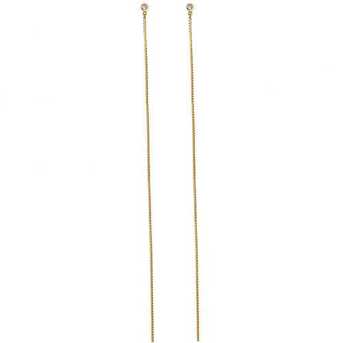 Dangling Diamond Long Earrings