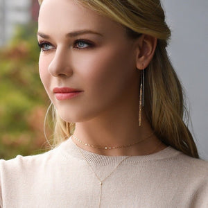 Tassel Gold Earrings 